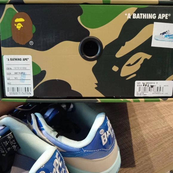 BAPE Gradient Blue All-match Sports Casual Shoes Meteor Shoes